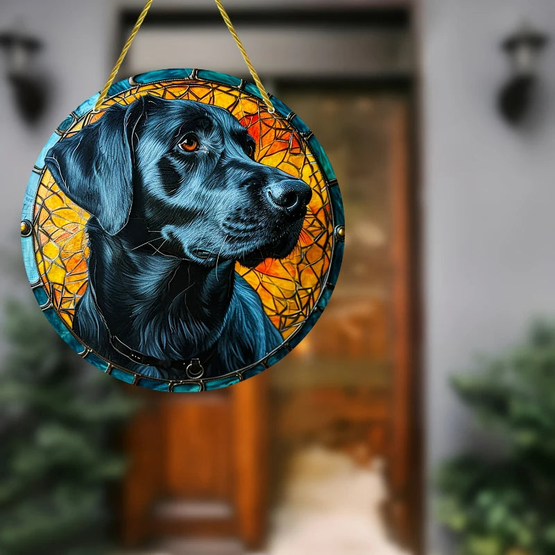 Black Labrador Suncatcher Window Ornament