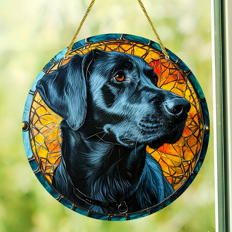 Black Labrador Suncatcher Window Ornament