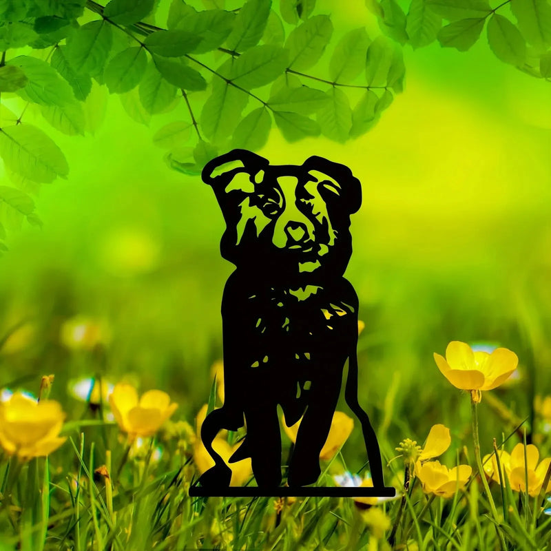 Metal Garden Decoration Dog Silhouette