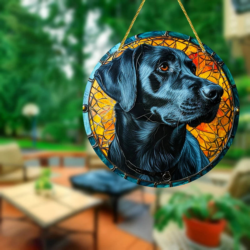 Black Labrador Suncatcher Window Ornament