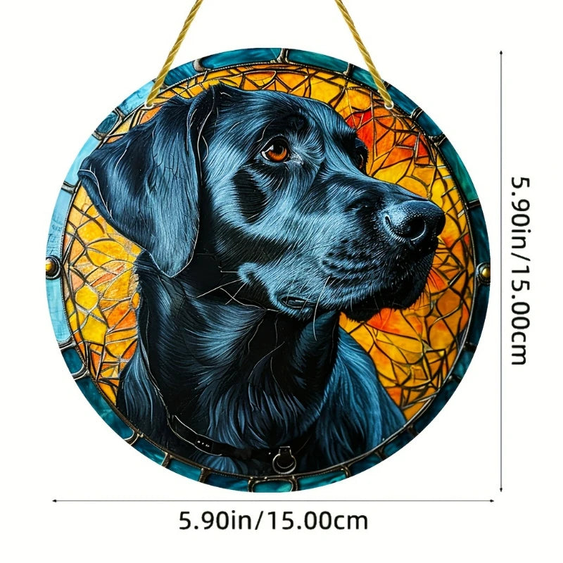 Black Labrador Suncatcher Window Ornament