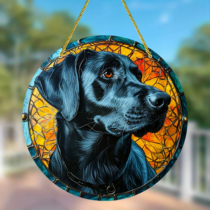 Black Labrador Suncatcher Window Ornament