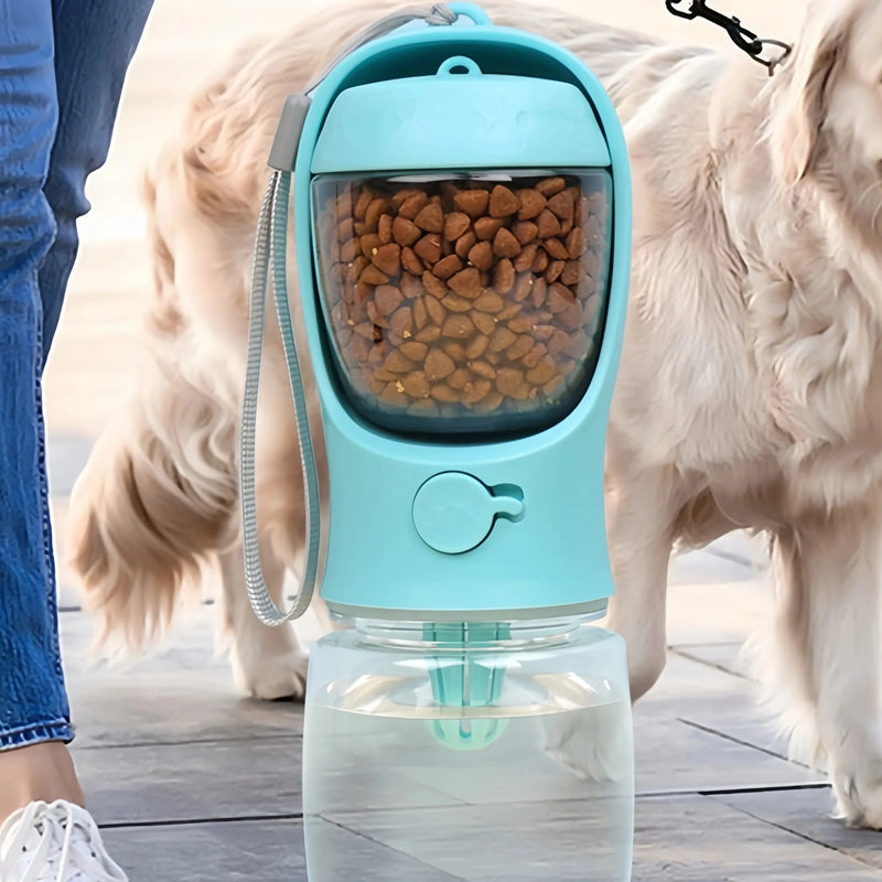 Portable Dog Water Bottle with Food Storage